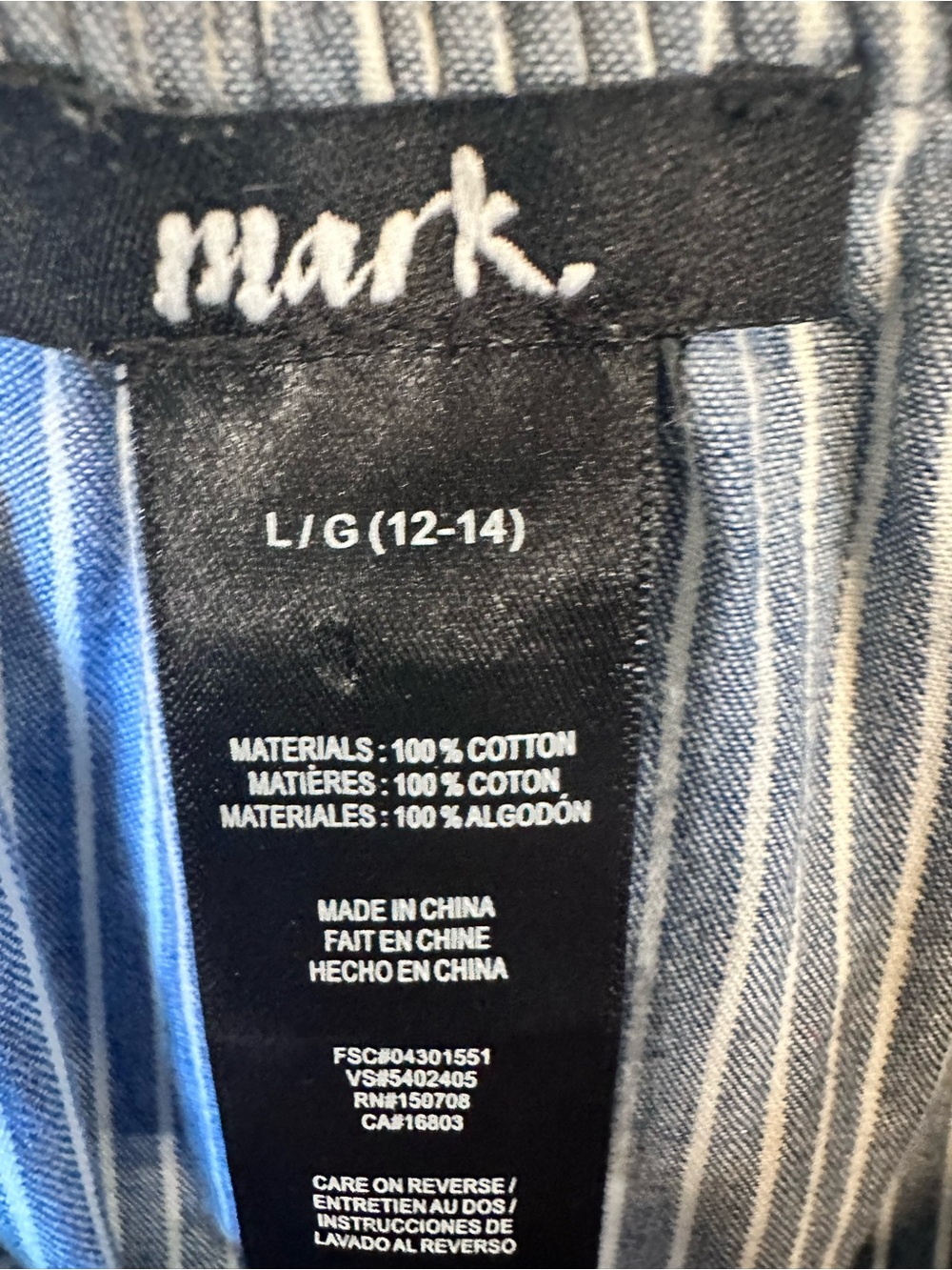 mark. Blue Striped Ruffle-Neck Romper - Picture 5 of 7
